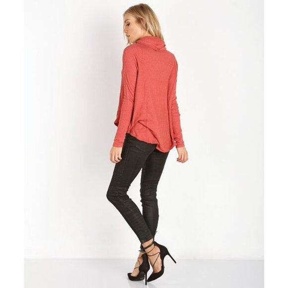 Free People Red Cowl Neck Blouse - Picture 11 of 11